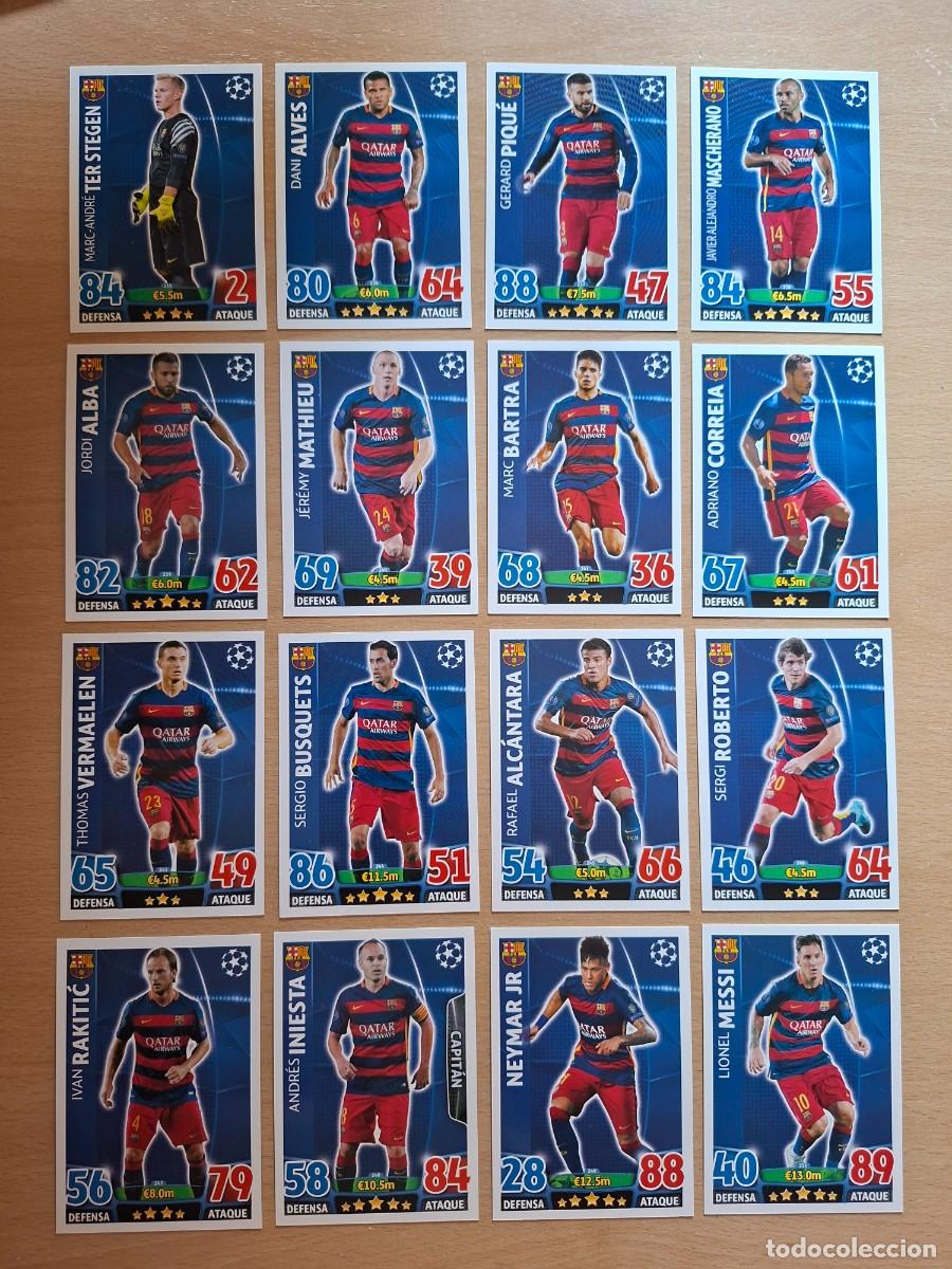 Cromos de f&uacute;tbol: LOTE 16 CROMOS BARCELONA CHAMPIONS LEAGUE MATCH ATTAX 2015 2016 15 16 INIESTA NEYMAR MESSI ..