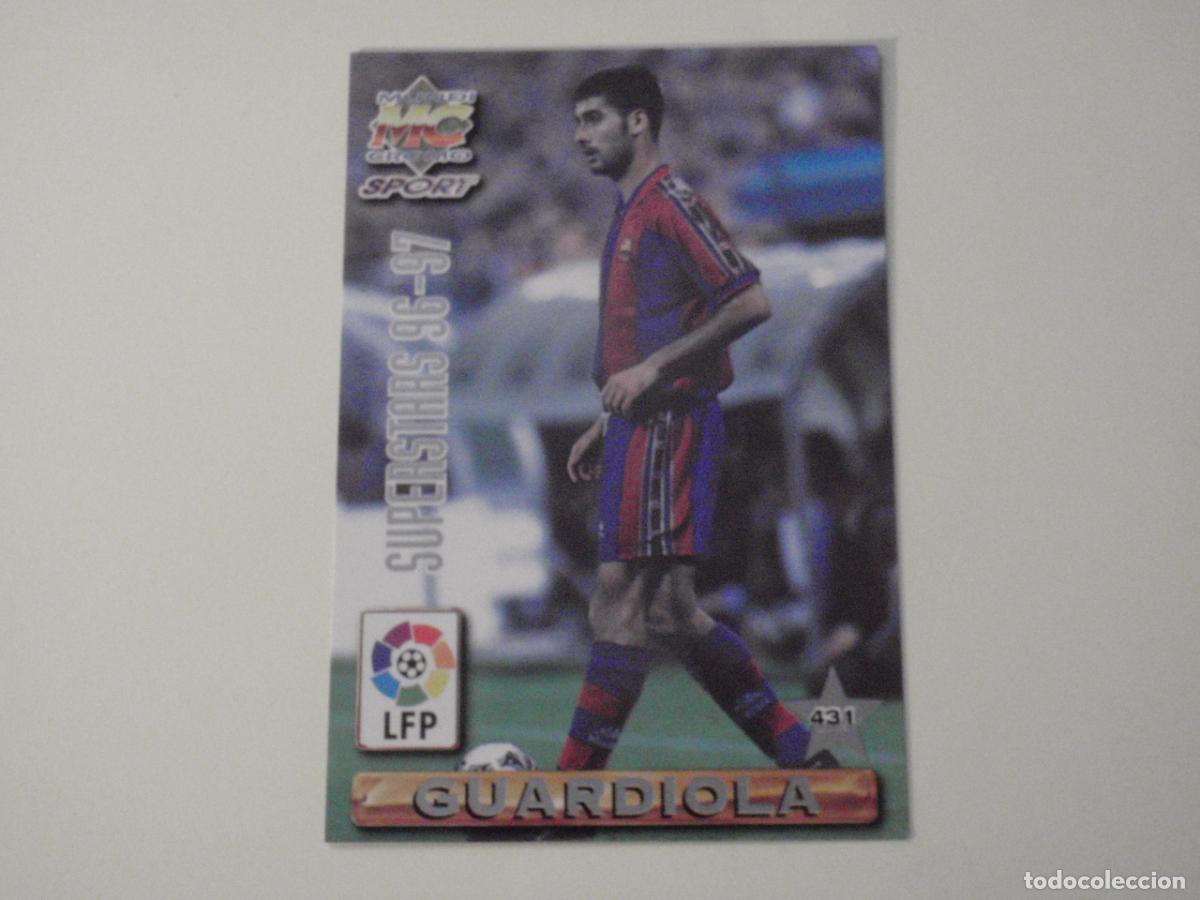 Cromos de f&uacute;tbol: 431 GUARDIOLA - DE LA PE&Ntilde;A (FC Barcelona) LAS FICHAS DE LA LIGA 1996 1997 MUNDICROMO. 96 97