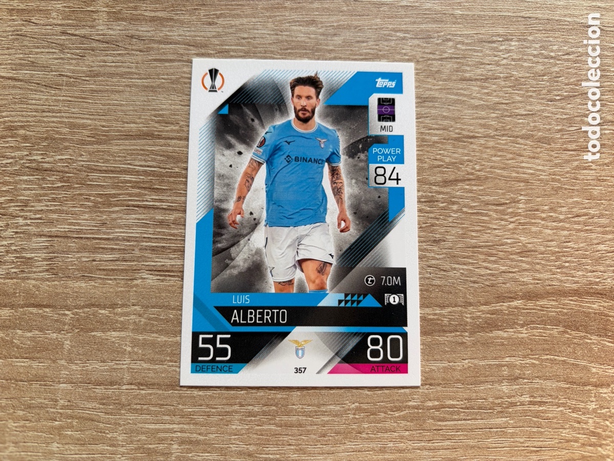 Figurine di Calcio: 357 LUIS ALBERTO MATCH ATTAX TOPPS 2022 2023 LAZIO