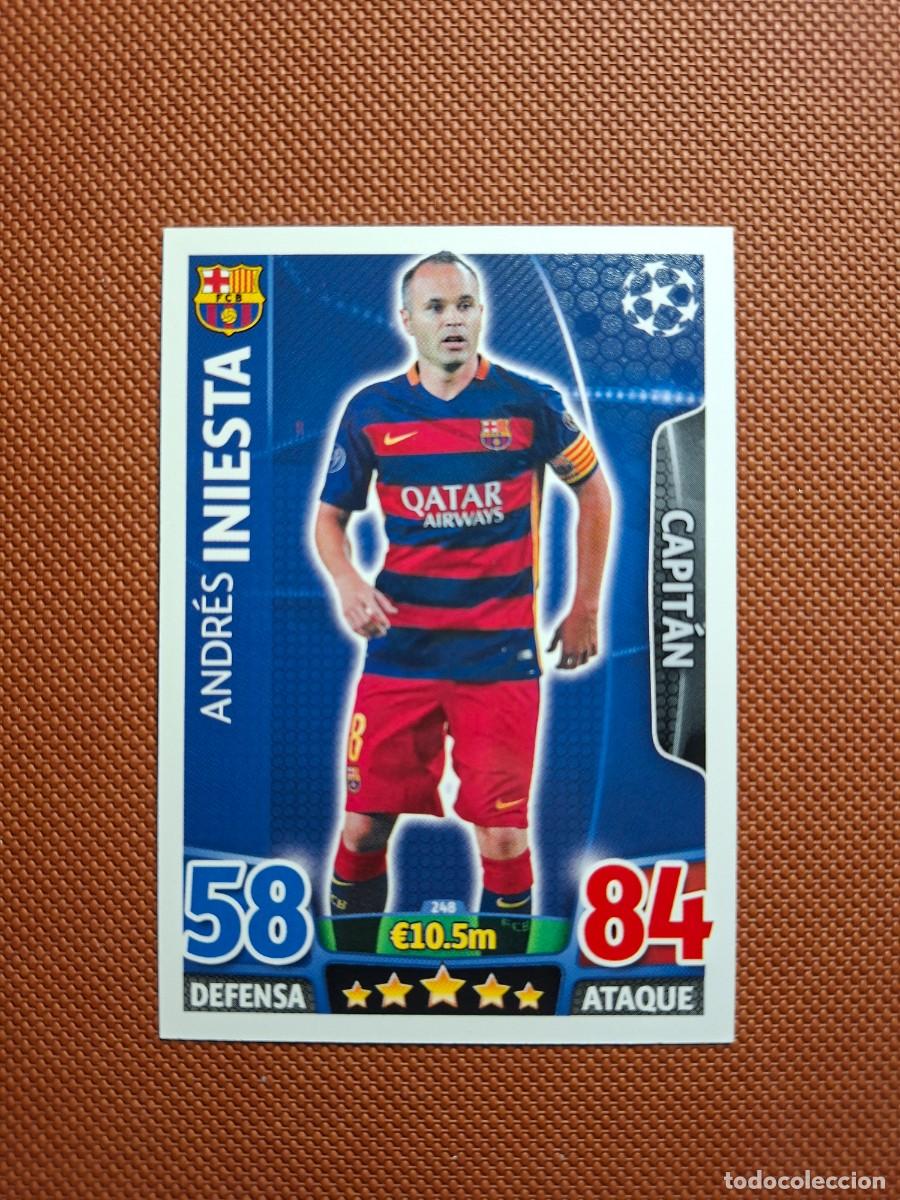 Fu&szlig;ball-Sticker: 248 INIESTA BARCELONA CHAMPIONS LEAGUE MATCH ATTAX 2015 2016 15 16 NUEVO