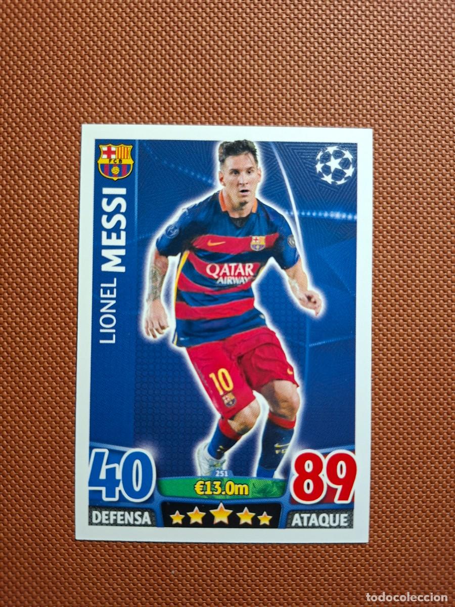 Fu&szlig;ball-Sticker: 251 LIONEL MESSI BARCELONA CHAMPIONS LEAGUE MATCH ATTAX 2015 2016 15 16 NUEVO