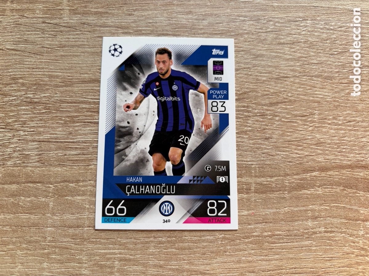 Cromos de Futebol: 340 HAKAN &Ccedil;ALHANOĞLU MATCH ATTAX TOPPS 2022 2023 INTER MILAN
