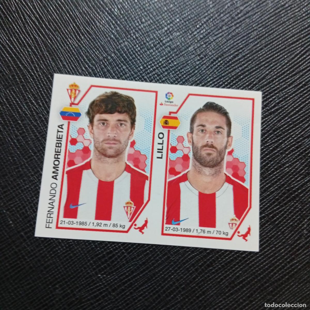 Cromos de Futebol: 211 AMOREBIETA LILLO SPORTING GIJON PANINI 2016 2017 CROMO 16 17 FUTBOL - SIN PEGAR - A215 PG33