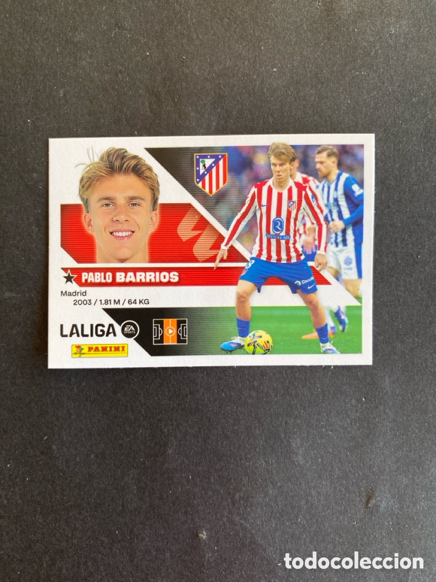 Cromos de f&uacute;tbol: Cromo liga 26/27 Atl&eacute;tico de Madrid N* 12