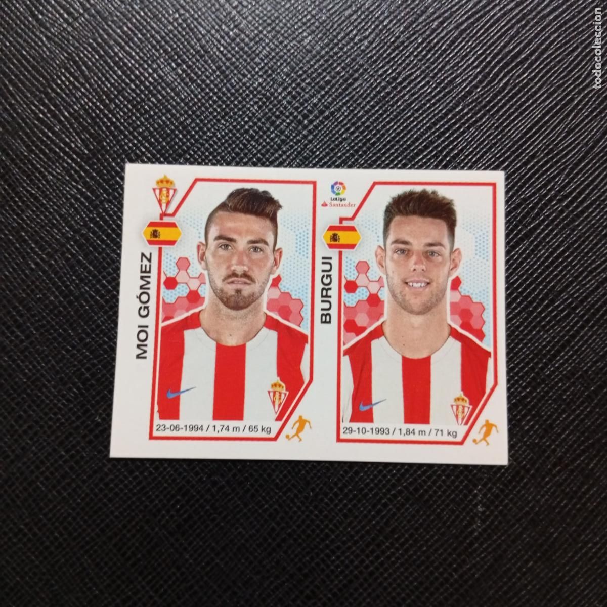 Cromos de f&uacute;tbol: 213 MOI GOMEZ BURGUI SPORTING GIJON PANINI 2016 2017 CROMO 16 17 FUTBOL - SIN PEGAR - A215 PG33