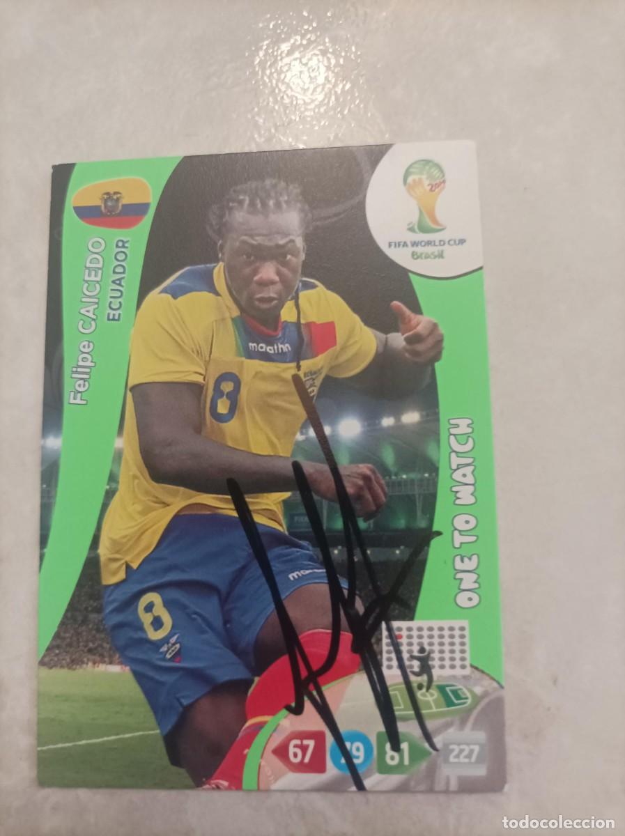 Figurine di Calcio: Cromo futbol firmado Caicedo