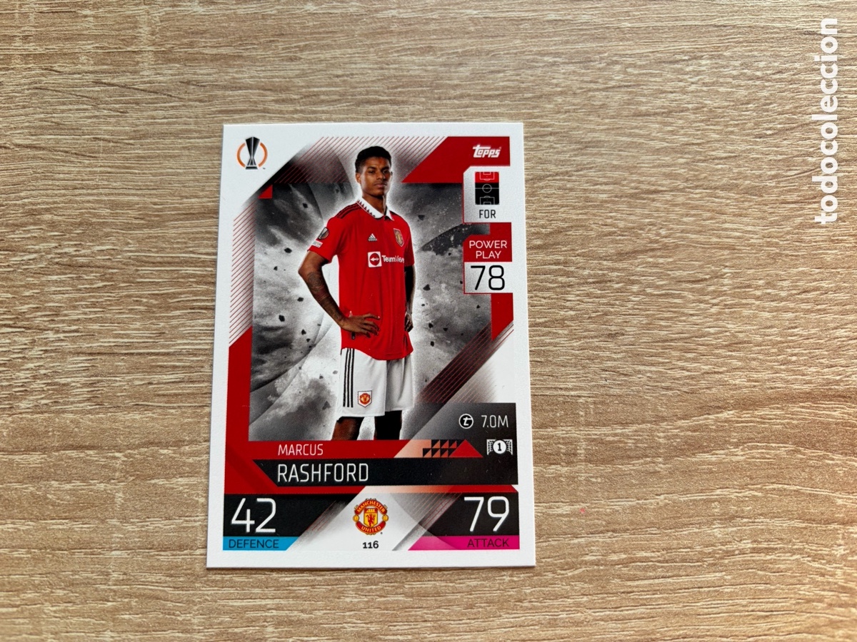 Cromos de Futebol: 116 MARCUS RASHFORD MATCH ATTAX TOPPS 2022 2023 MANCHESTER UNITED