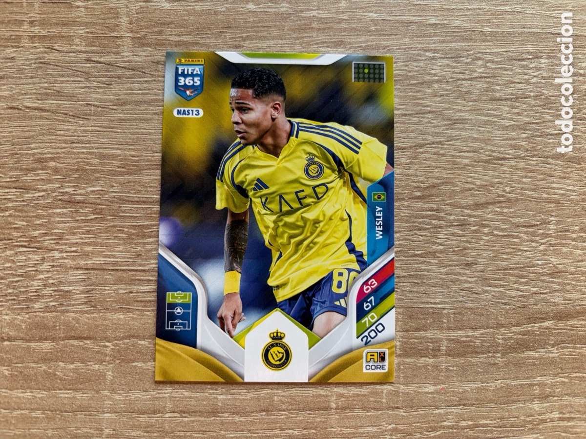 Football Stickers: NAS13 WESLEY PANINI FIFA 365 ADRENALYN XL 2026 AL NASSR