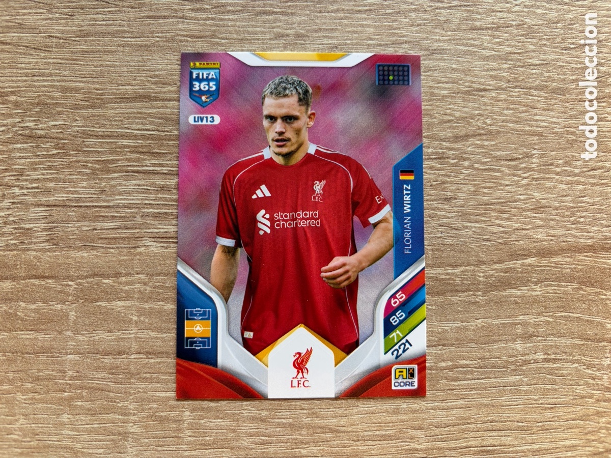 Football Stickers: LIV13 FLORIAN WIRTZ PANINI FIFA 365 ADRENALYN XL 2026 LIVERPOOL FC