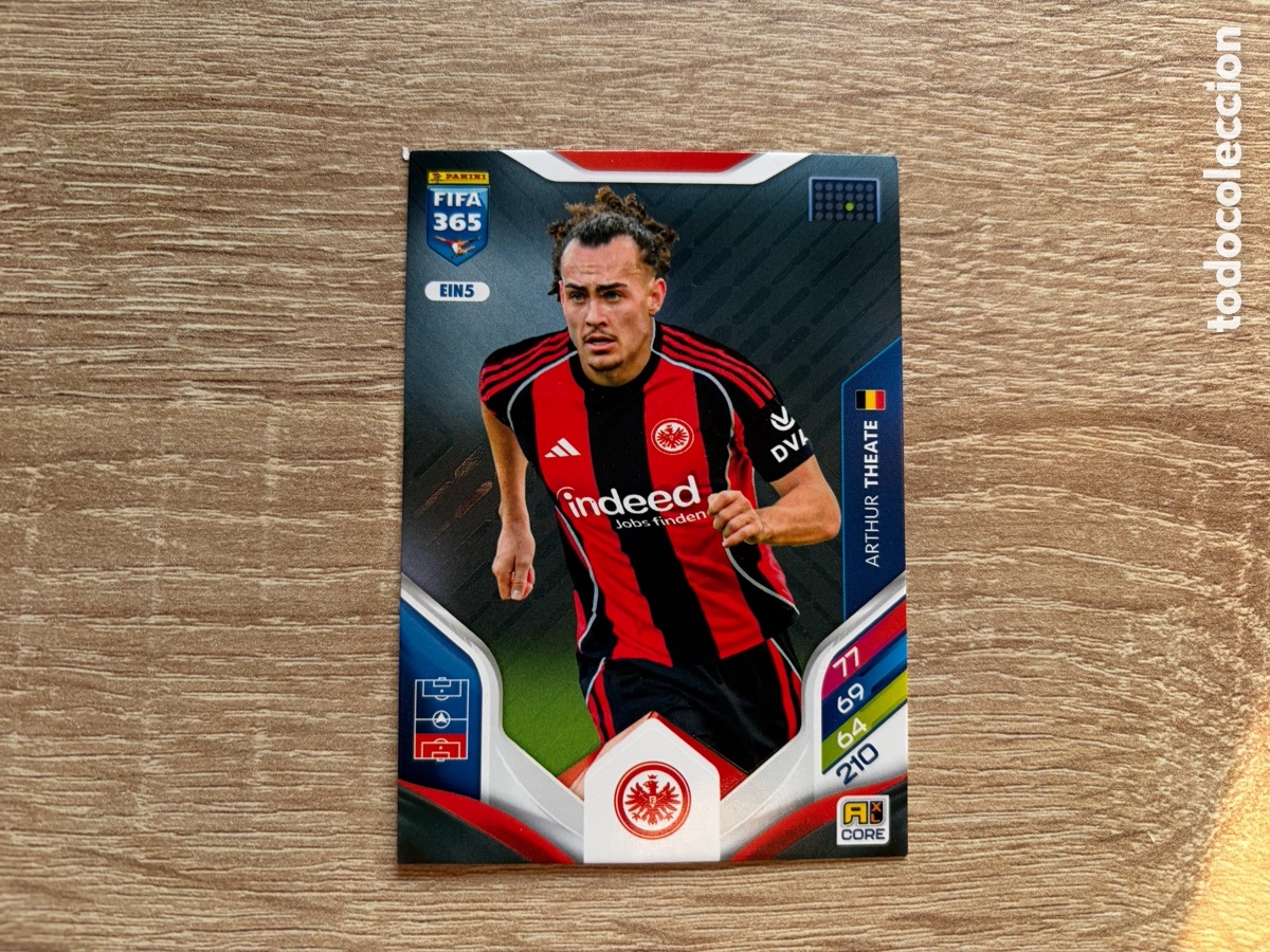 Football Stickers: EIN5 ARTHUR THEATE PANINI FIFA 365 ADRENALYN XL 2026 EINTRACHT FRANKFURT