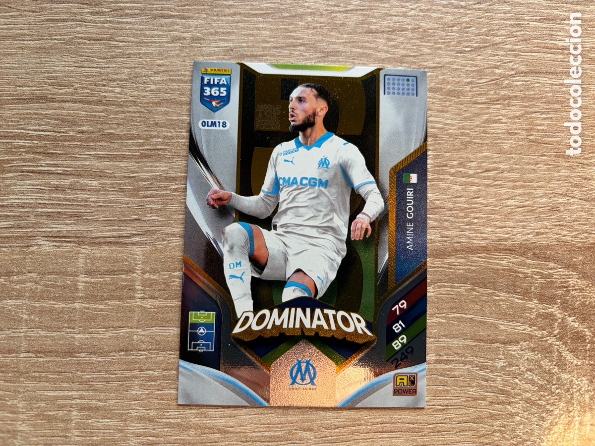Cromos de f&uacute;tbol: OLM18 AMINE GOUIRI DOMINATOR PANINI FIFA 365 ADRENALYN XL 2026 OLYMPIQUE DE MARSEILLE