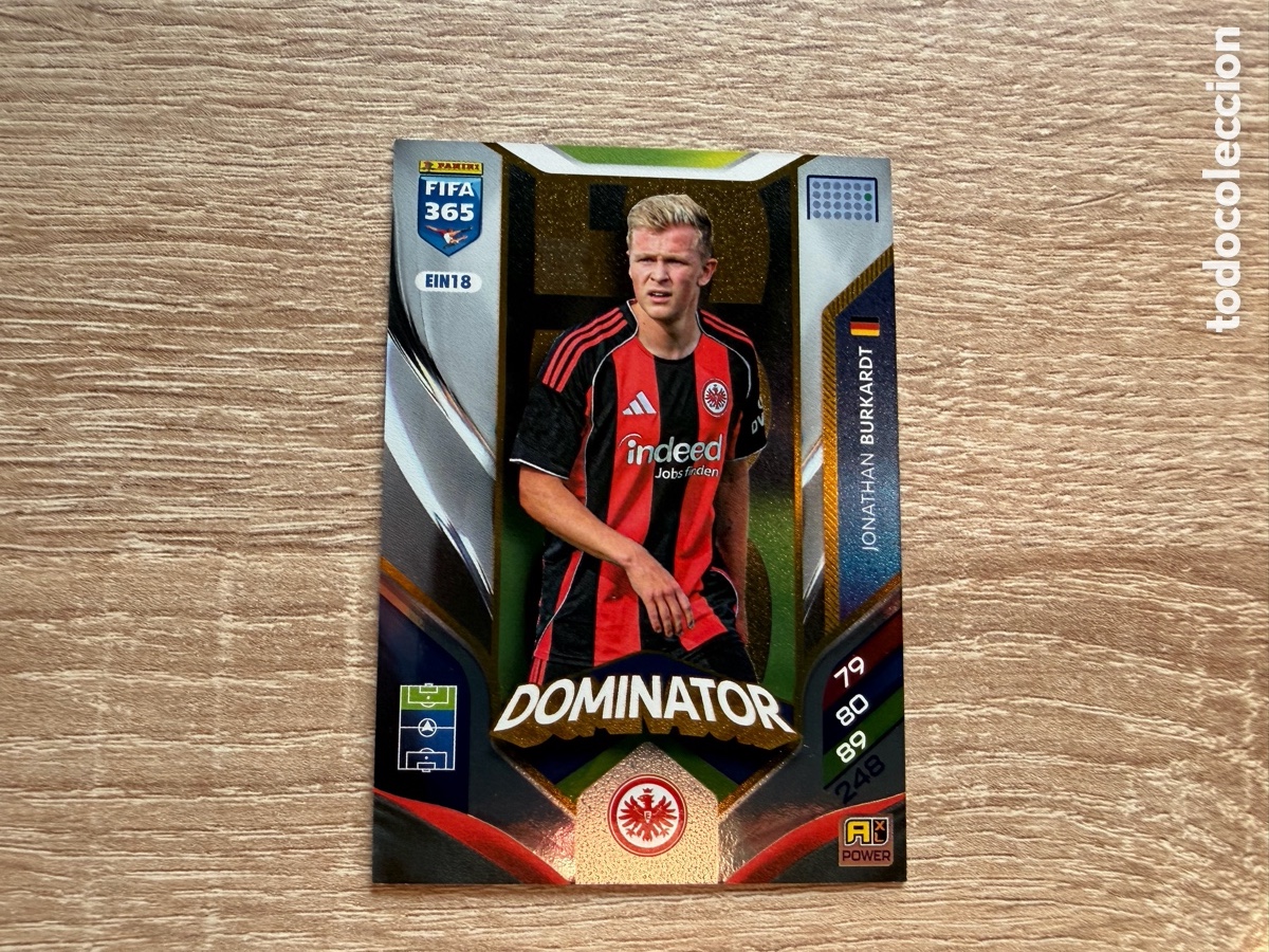 Cromos de f&uacute;tbol: EIN18 JONATHAN BURKARDT DOMINATOR PANINI FIFA 365 ADRENALYN XL 2026 EINTRACHT FRANKFURT