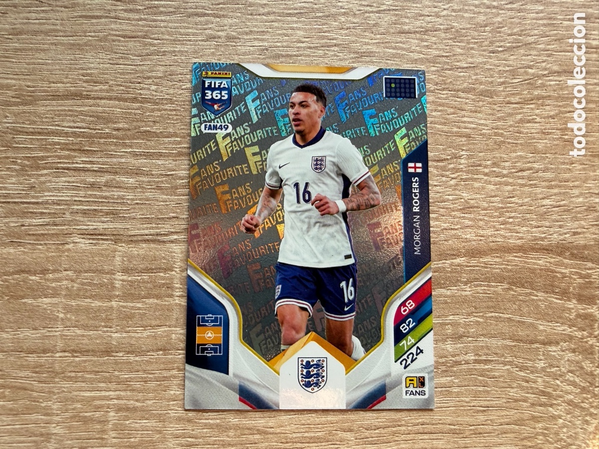 Cromos de f&uacute;tbol: FAN49 MORGAN ROGERS FANS' FAVOURITE PANINI FIFA 365 ADRENALYN XL 2026 ENGLAND