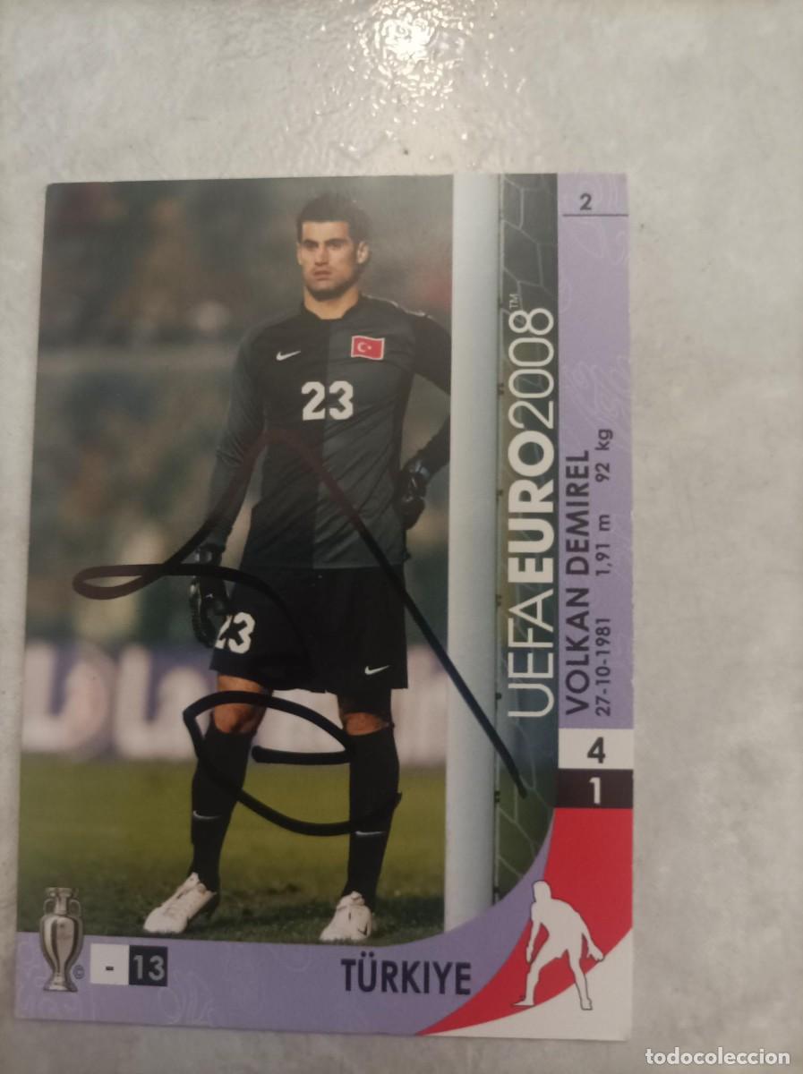 Cromos de f&uacute;tbol: Cromo futbol firmado Demirel