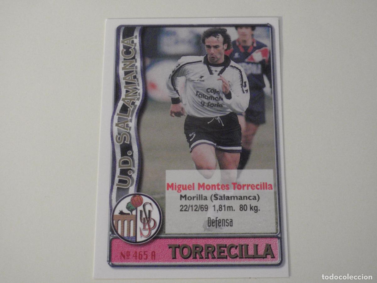 Cromos de f&uacute;tbol: 465 A. TORRECILLA - 464B. AGOSTINHO (Salamanca). LAS FICHAS DE LA LIGA 1996 1997 MUNDICROMO. 96 97