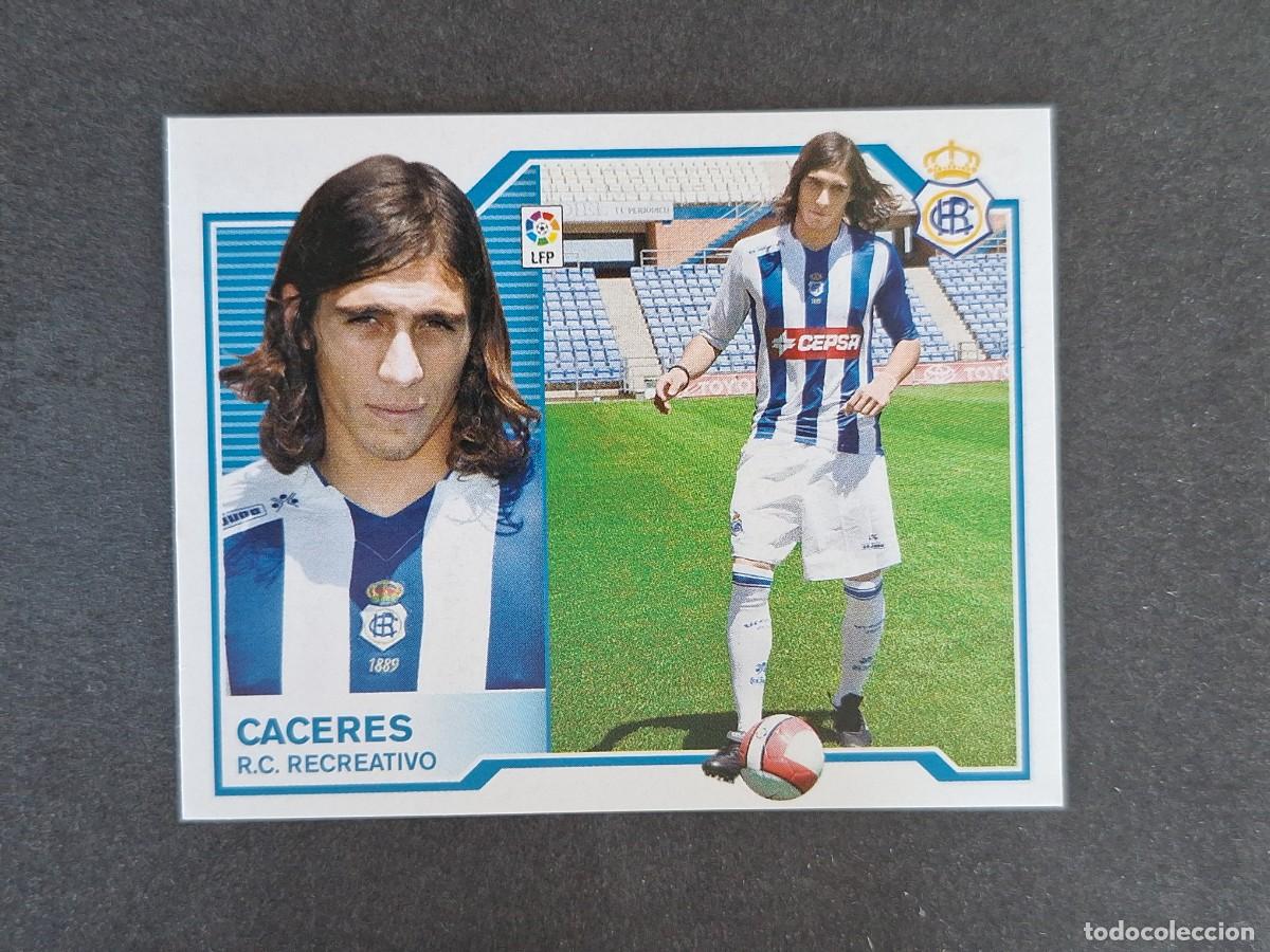 Cromos de f&uacute;tbol: L6 CACERES RECREATIVO DE HUELVA COLOCA LIGA ESTE 2007 2008 07 08 NUNCA PEGADO SIN PEGAR