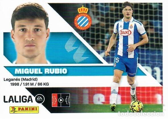 Cromos de f&uacute;tbol: CROMO PANINI LIGA ESTE 26 27 - N&ordm; 9 - MIGUEL RUBIO - ESPANYOL