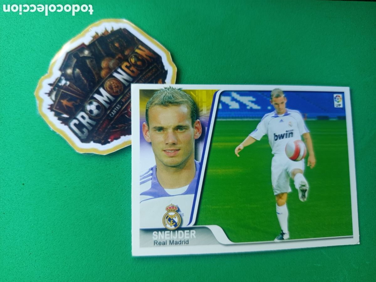 Cromos de f&uacute;tbol: ❇️ CROMO ⚽ CARD SNEIJDER REAL MADRID 12 07 08 2007 2008 EDICIONES ESTADIO ❇️