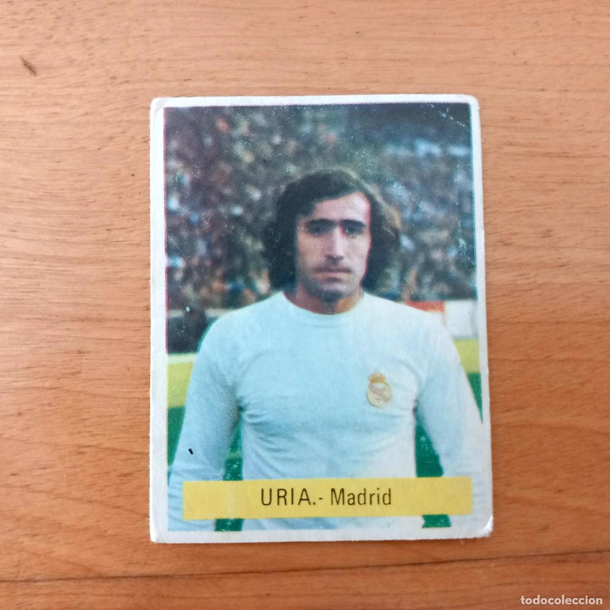 Cromos de f&uacute;tbol: URIA REAL MADRID 75 76 EDICIONES FINI CROMO SIN PEGAR