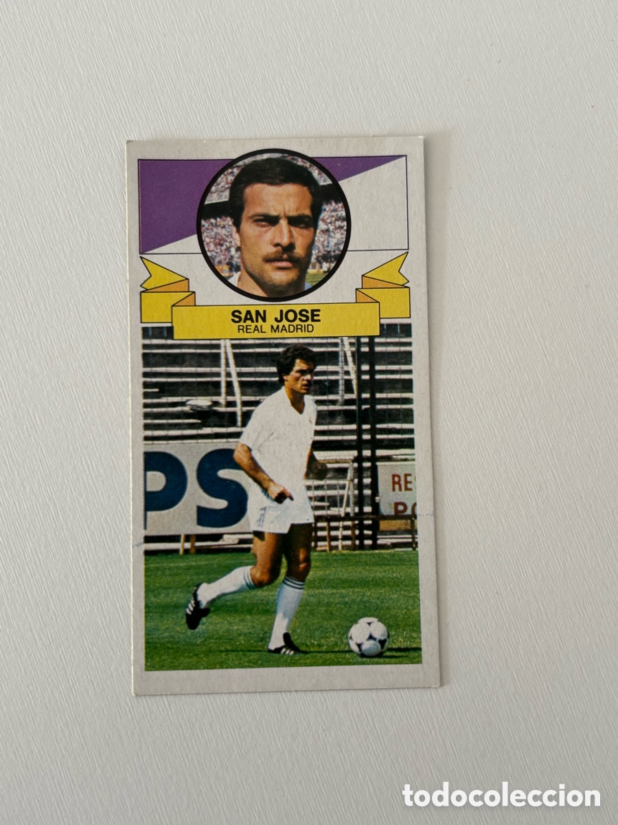 Cromos de f&uacute;tbol: SAN JOSE REAL MADRID SIN PUBLICIDAD LIGA ESTE 85 86 DESPEGADO 1985 1986