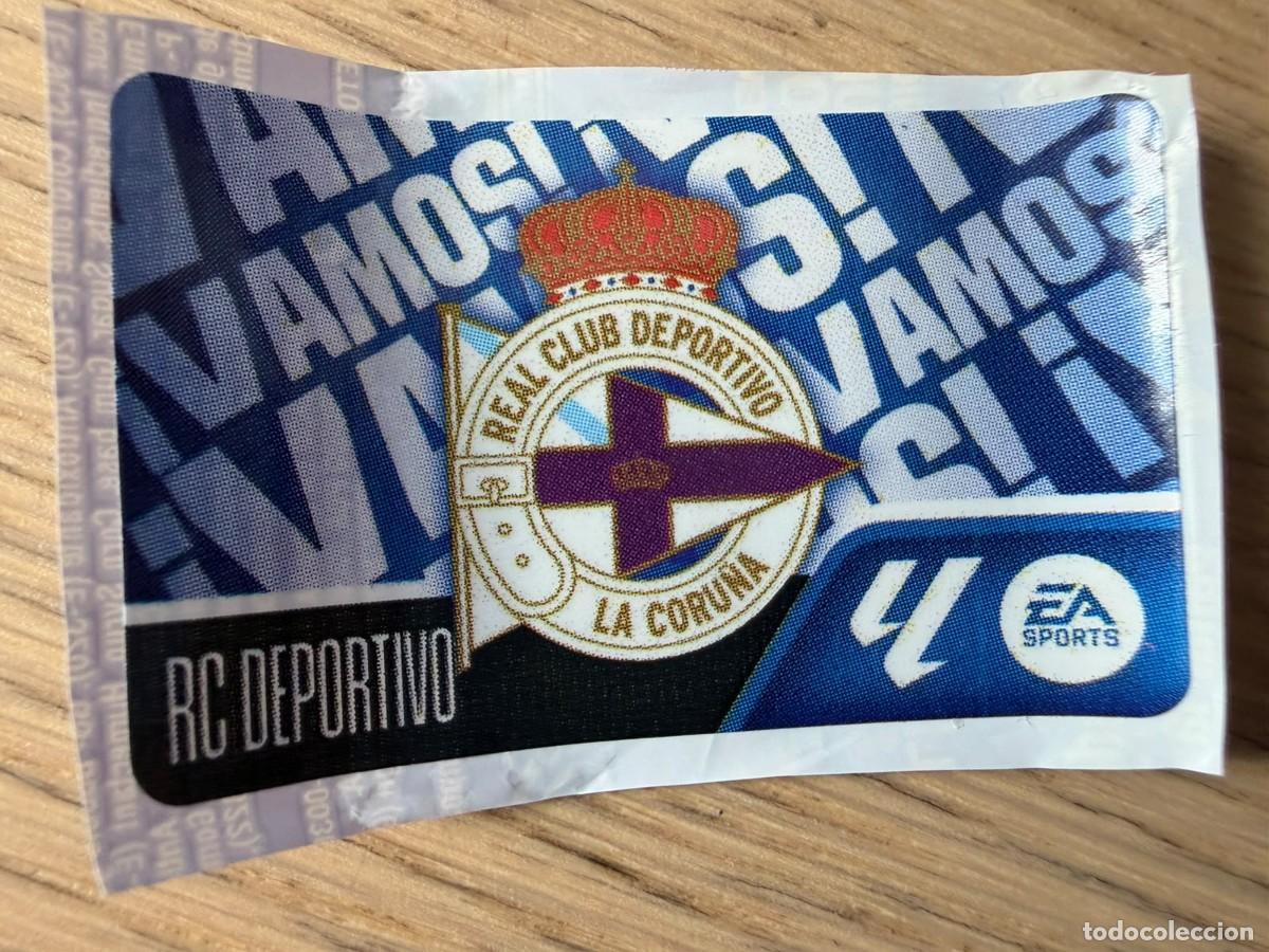 Cromos de f&uacute;tbol: VAMOS ESCUDO DEPORTIVO CORU&Ntilde;A 25 26 2026 2027 LIGA EA SPORTS CHICLES ESTE SIN PEGAR STICKER