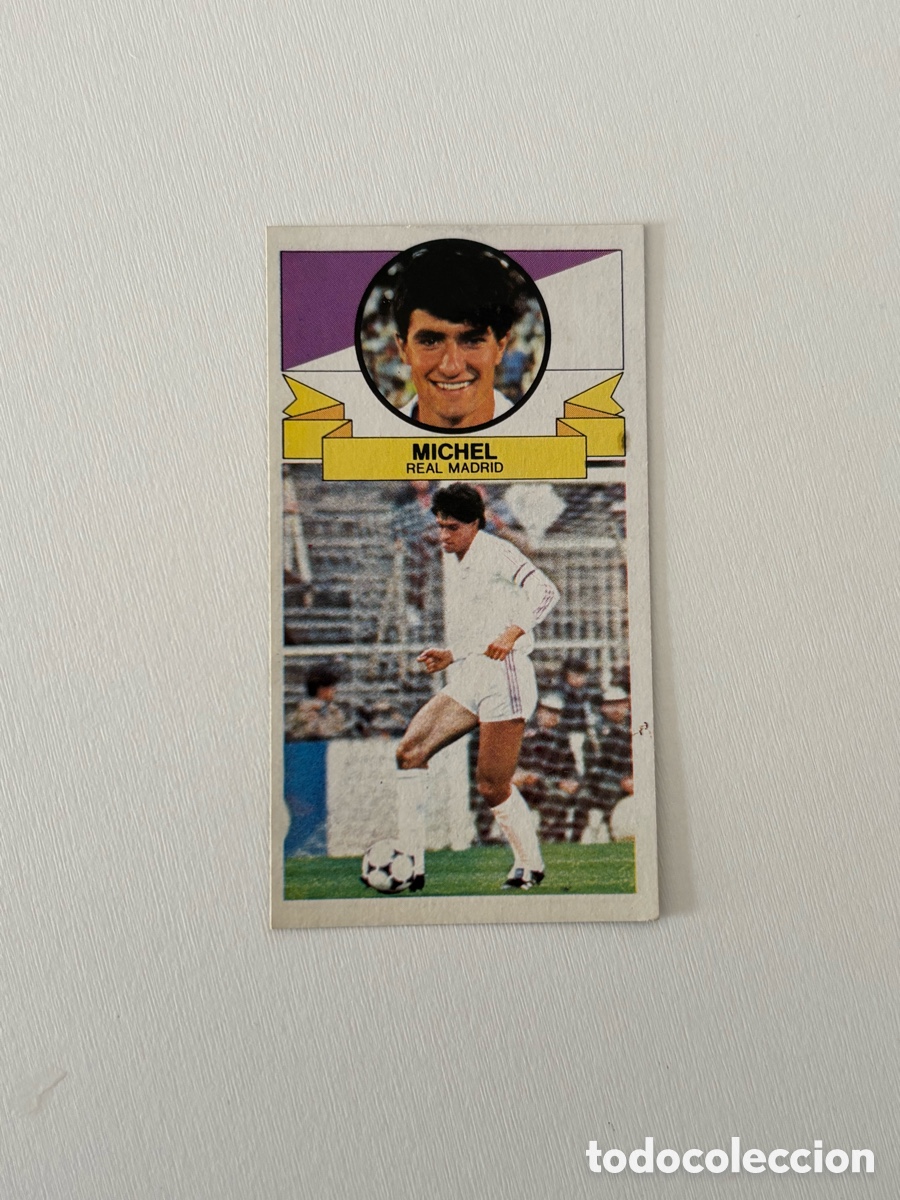 Cromos de f&uacute;tbol: MICHEL REAL MADRID SIN PUBLICIDAD LIGA ESTE 85 86 DESPEGADO 1985 1986