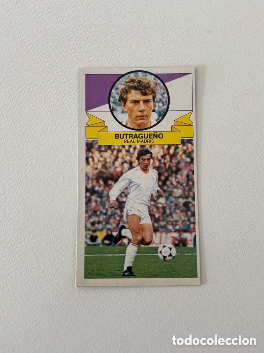 Cromos de f&uacute;tbol: BUTRAGUE&Ntilde;O REAL MADRID SIN PUBLICIDAD LIGA ESTE 85 86 DESPEGADO 1985 1986