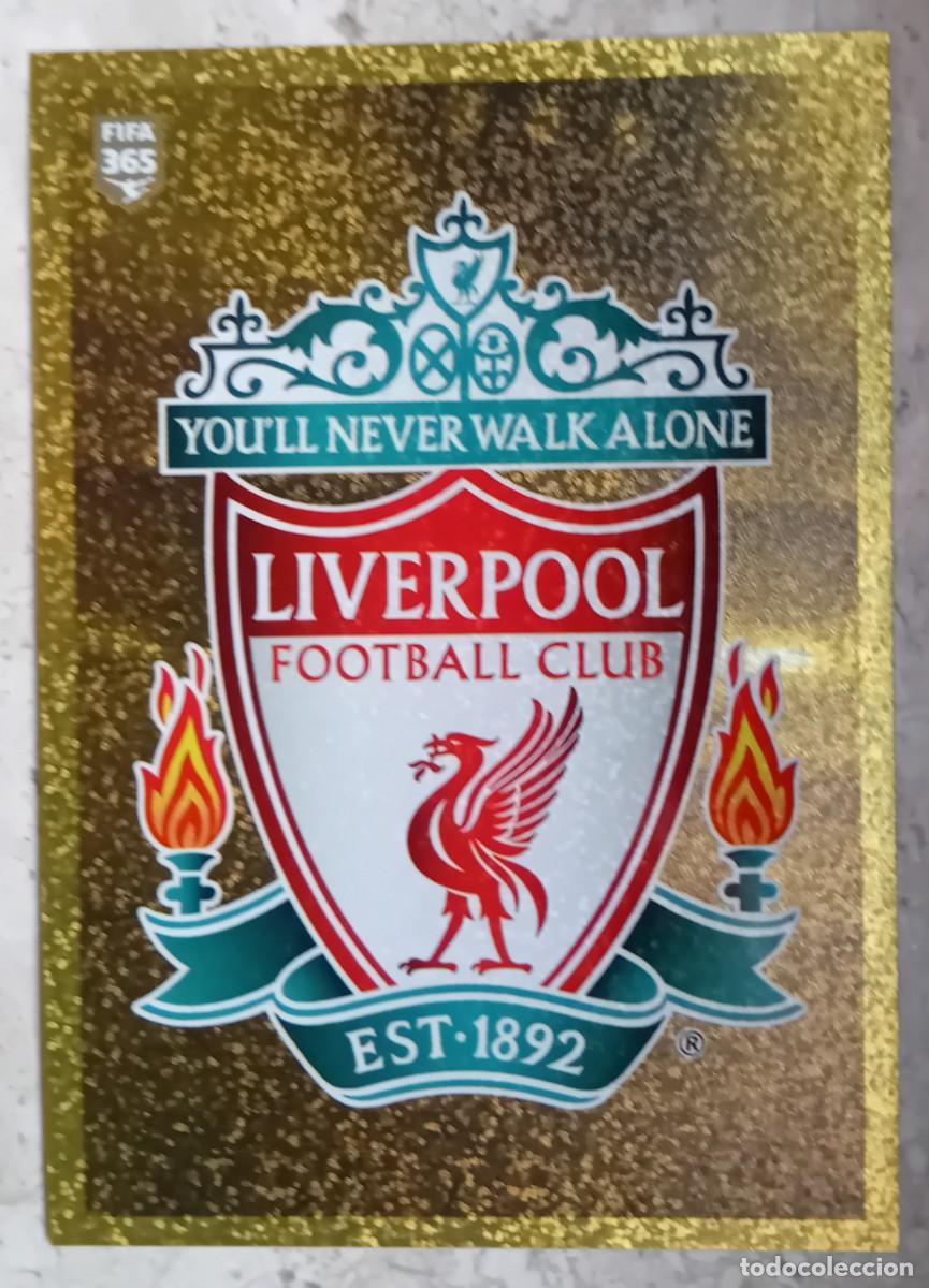 Cromos de f&uacute;tbol: Figurina Panini 2020-21 Cromo Fifa 365 2021 scudetto escudo badge Liverpool n 26