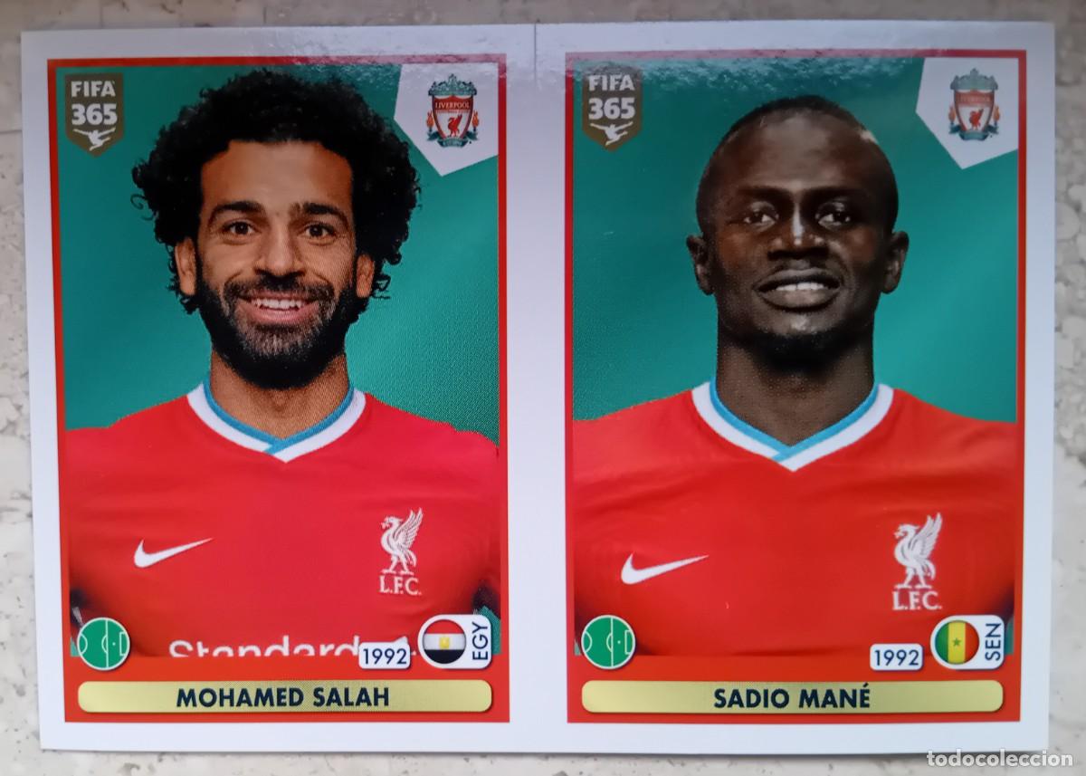 Fu&szlig;ball-Sticker: Figurina Panini 2020-21 Cromo Fifa 365 2021 Salah Man&eacute; Liverpool n 40