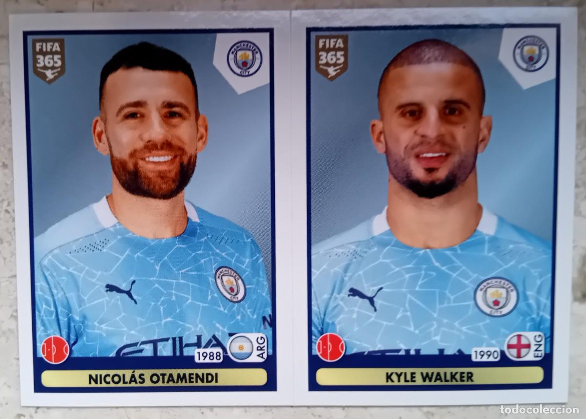 Fu&szlig;ball-Sticker: Figurina Panini 2020-21 Cromo Fifa 365 2021 Otamendi Walker Manchester City n 44