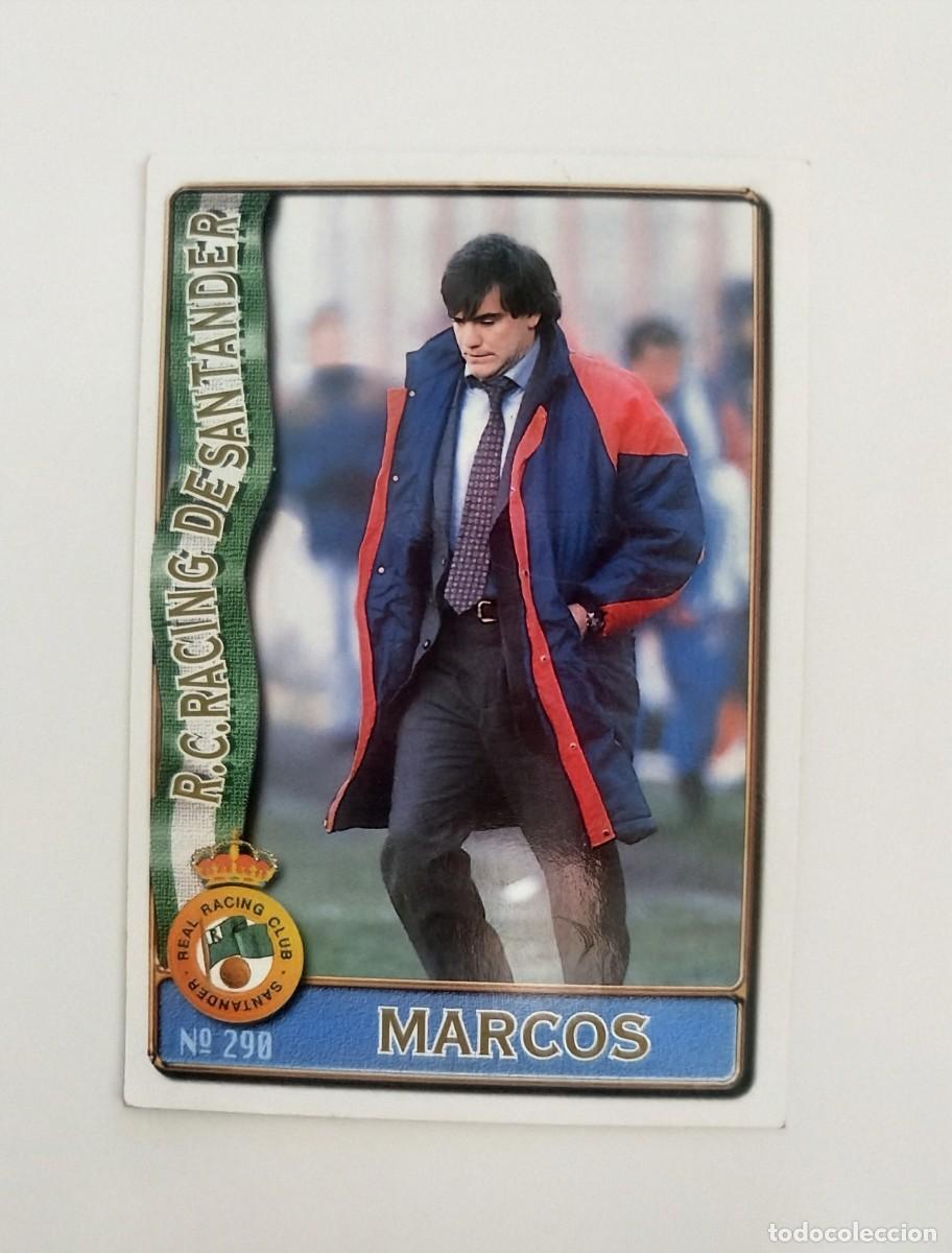 Cromos de f&uacute;tbol: Marcos 290 Entrenador RC Racing de Santander Fichas de la Liga Mundicromo MC Sport 96 97 / 1996 1997