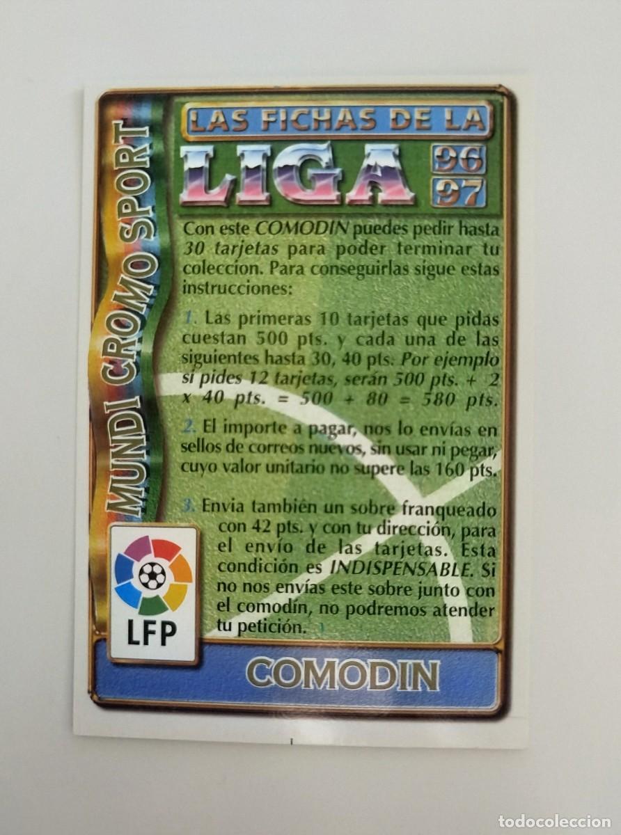 Cromos de f&uacute;tbol: Comod&iacute;n 30 tarjetas Fichas de la Liga Mundicromo MC Sport 96 97 / 1996 1997