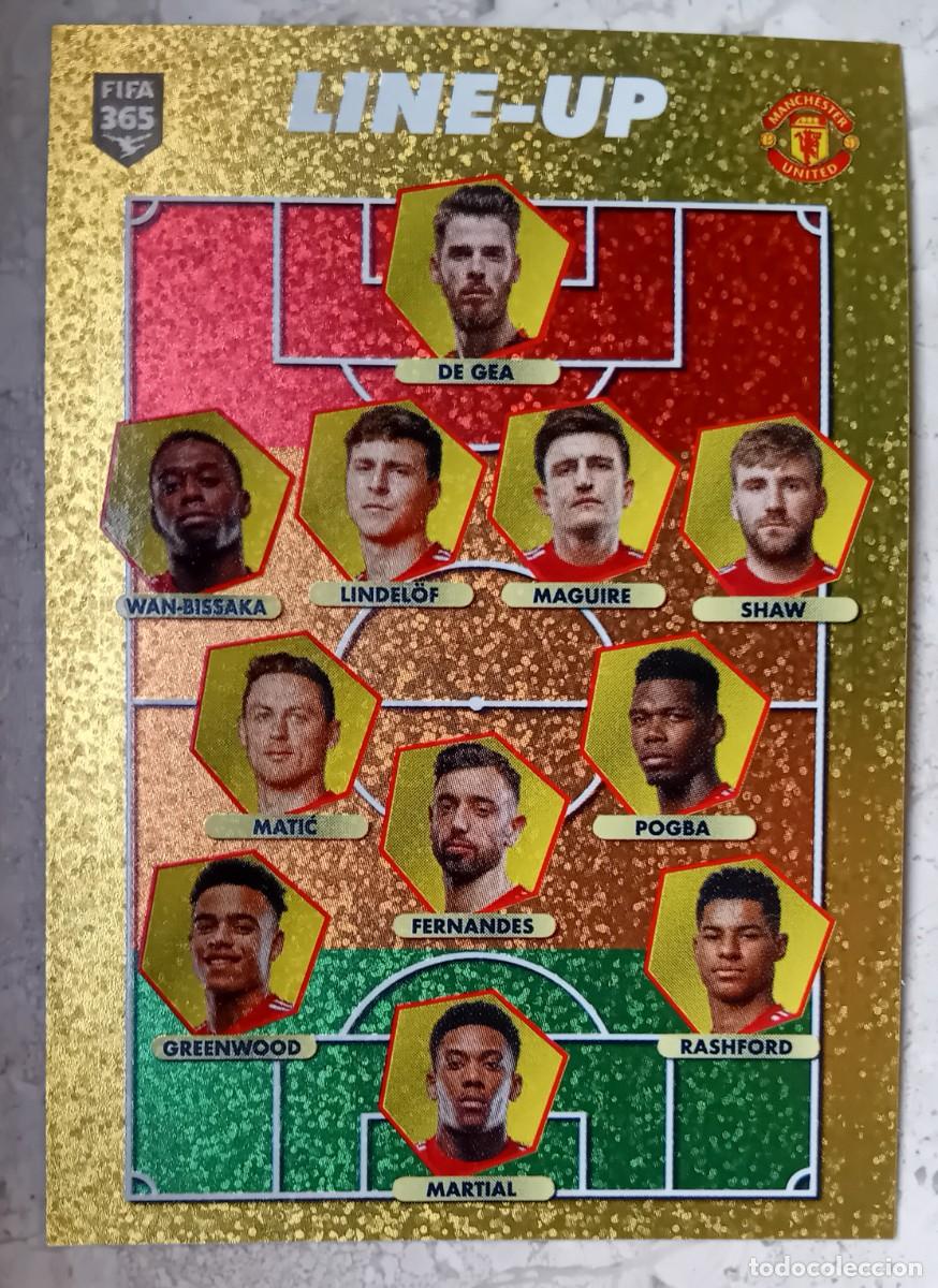 Cromos de f&uacute;tbol: Figurina Panini 2020-21 Cromo Fifa 365 2021 Line Up Manchester United n 65