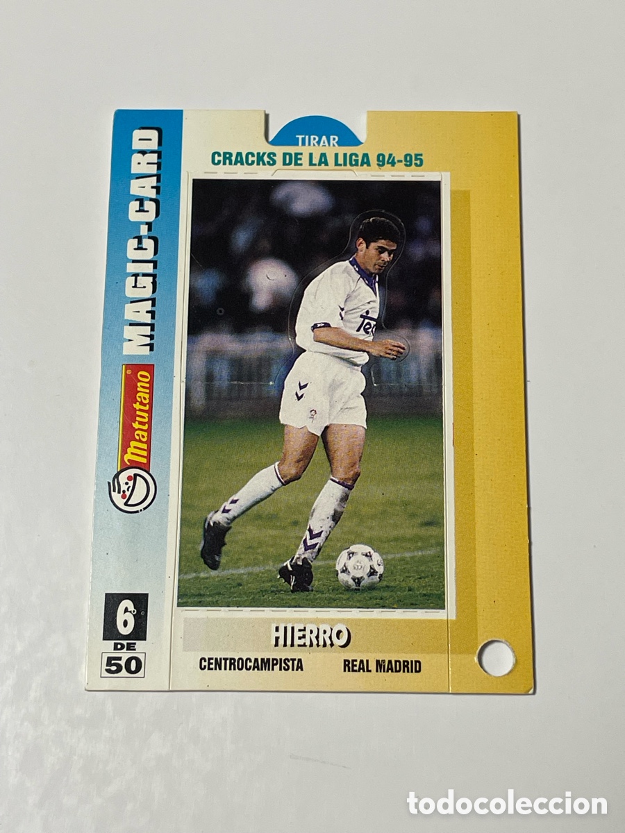 Cromos de f&uacute;tbol: Fernando Hierro Real Madrid Matutano Magic card #5