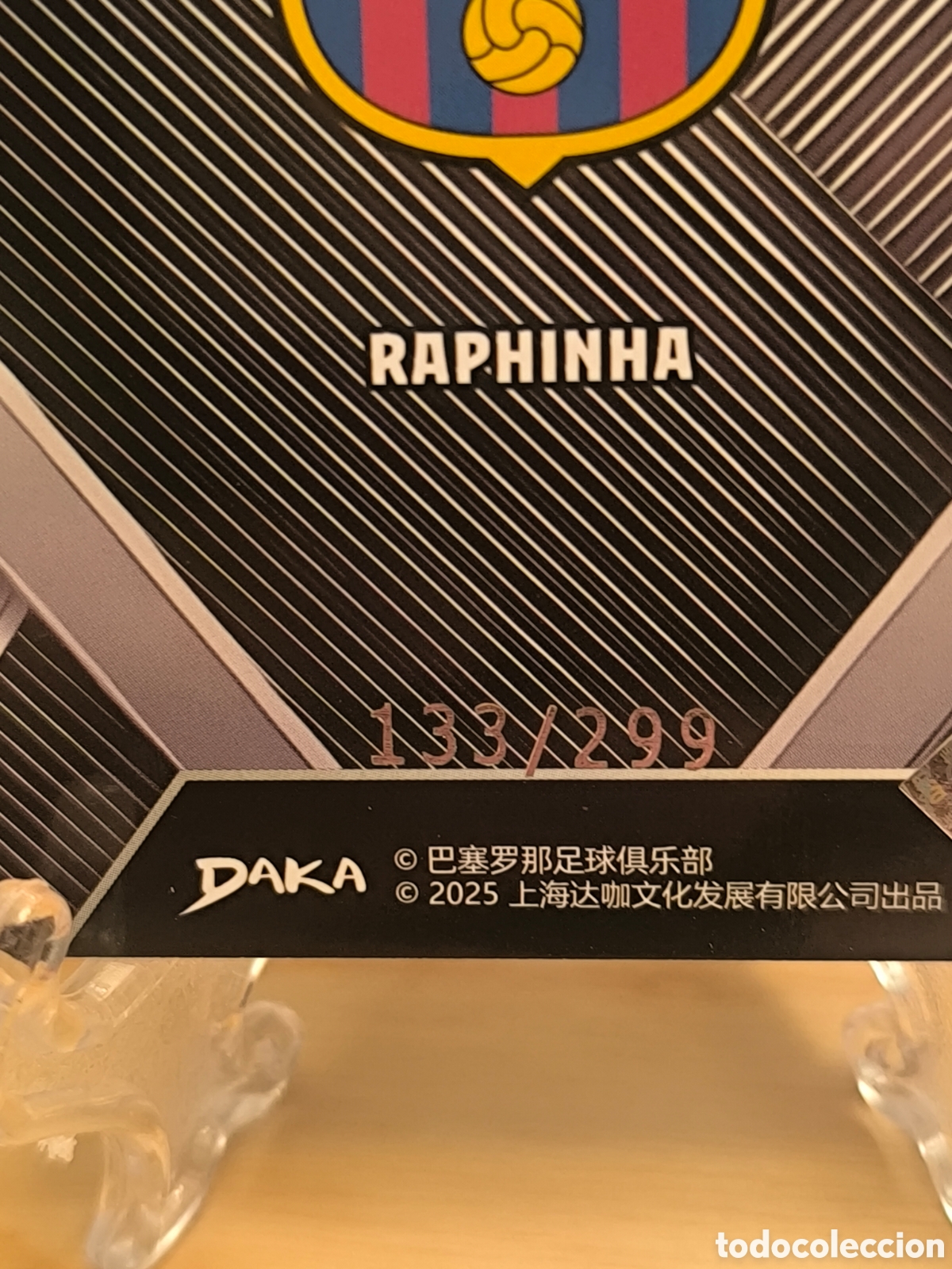 Cromos de f&uacute;tbol: Raphinha DAKA numerada /299 Barcelona - Foto 3