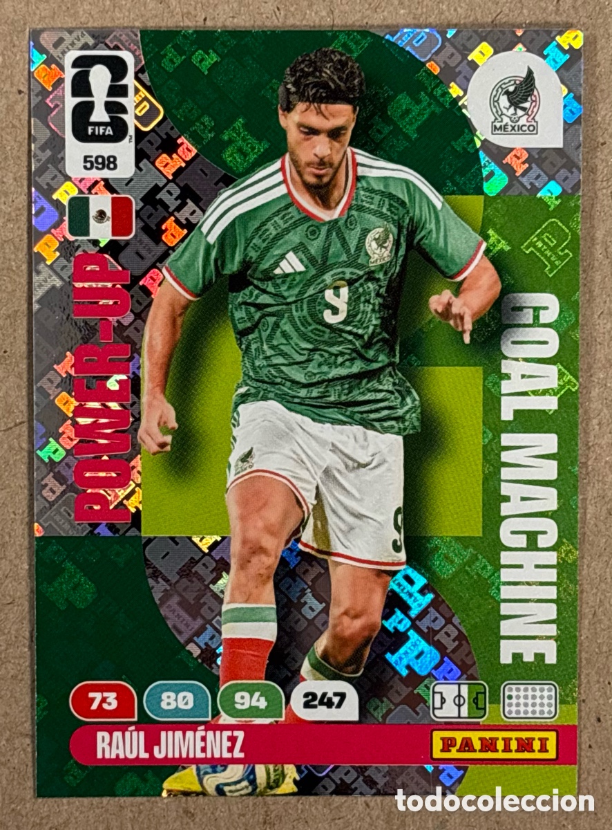 Cromos de f&uacute;tbol: RA&Uacute;L JIM&Eacute;NEZ (M&Eacute;XICO). CARTA POWER-UP GOAL MACHINE PANINI ADRENALYN XL FIFA WORLD 2026. #598