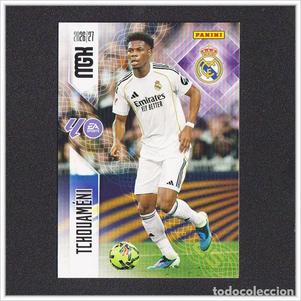 Cromos de f&uacute;tbol: MEGACRACKS 2026 2027 26 27 PANINI TCHOUAMENI 225 REAL MADRID COLECCI&Oacute;N LIGA ALBUM MGK
