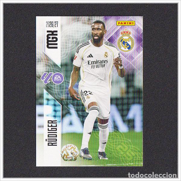 Cromos de f&uacute;tbol: MEGACRACKS 2026 2027 26 27 PANINI RUDIGER 223 REAL MADRID COLECCI&Oacute;N LIGA ALBUM MGK