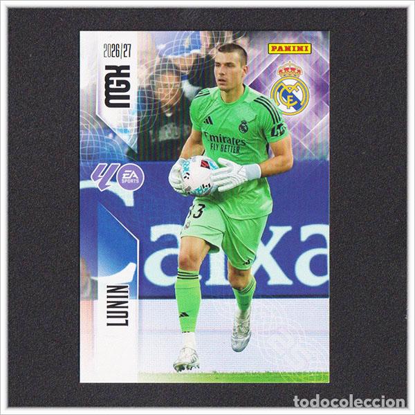 Cromos de f&uacute;tbol: MEGACRACKS 2026 2027 26 27 PANINI LUNIN 219 REAL MADRID COLECCI&Oacute;N LIGA ALBUM MGK