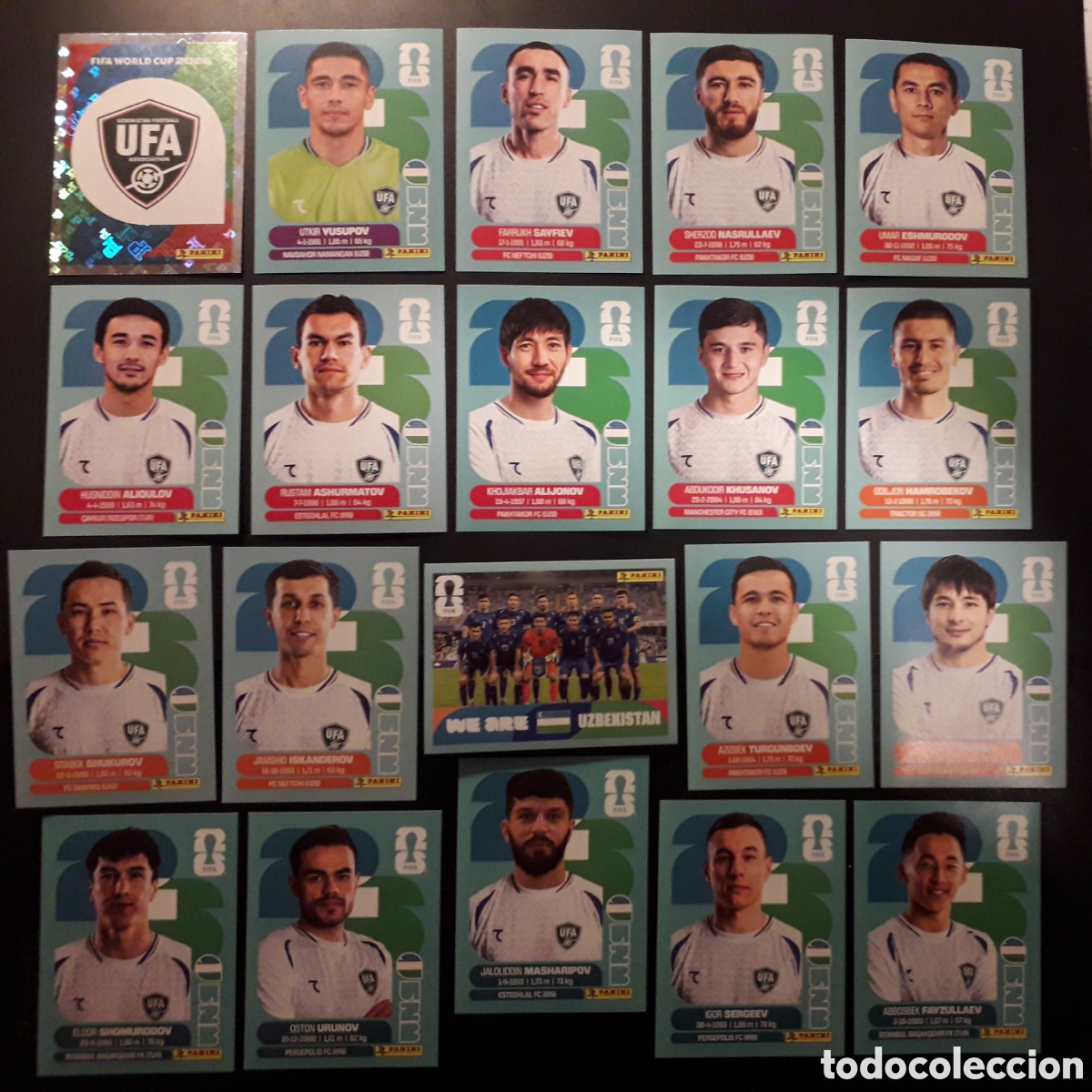 Cromos de f&uacute;tbol: 20 CROMOS UZBEKISTAN EQUIPO COMPLETO MUNDIAL F&Uacute;TBOL 2026 FIFA WORLD CUP PANINI SIN PEGAR