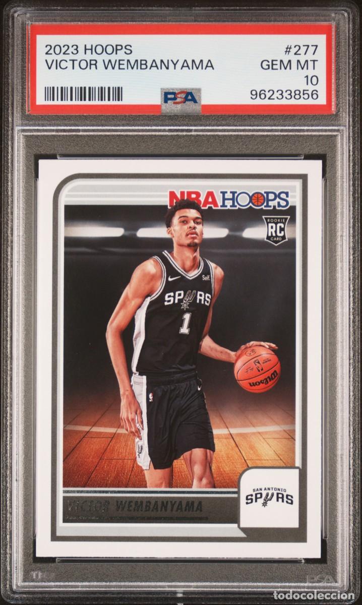 Cromos de f&uacute;tbol: Rookie Victor Wembanyama #277 NBA Hoops Panini 2023 24 PSA 10