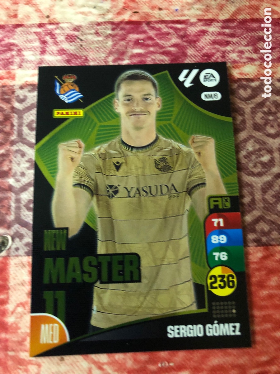 Cromos de f&uacute;tbol: SERGIO G&Oacute;MEZ NM/8 REAL SOCIEDAD NEW MASTER ADRENALYN LIGA 2024 2025 24 25
