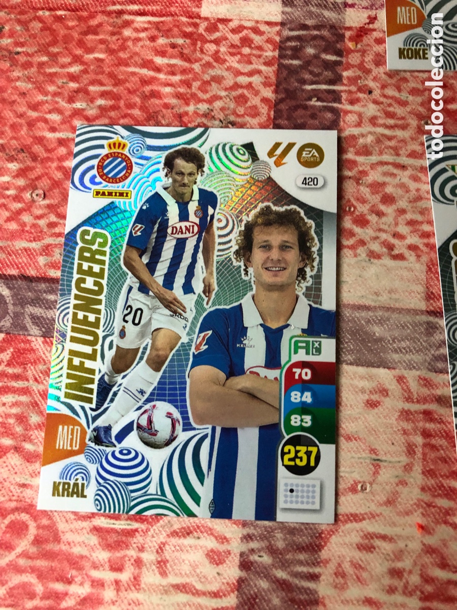 Cromos de f&uacute;tbol: L3 KRAL R. C. D. ESPA&Ntilde;OL INFLUENCERS 420 PANINI ADRENALYN XL LIGA 2024/2025 24 25