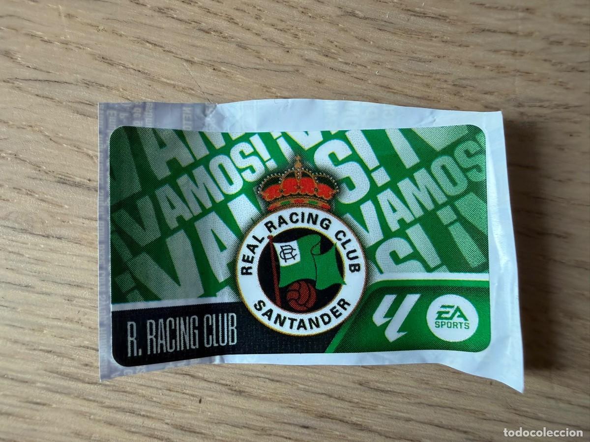 Cromos de f&uacute;tbol: VAMOS ESCUDO RACING SANTADER 26 27 2026 2027 LIGA EA SPORTS CHICLES CHICLE ESTE SIN PEGAR STICKER