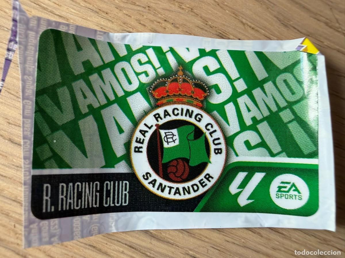 Cromos de f&uacute;tbol: VAMOS ESCUDO RACING SANTADER 26 27 2026 2027 LIGA EA SPORTS CHICLES CHICLE ESTE SIN PEGAR STICKER