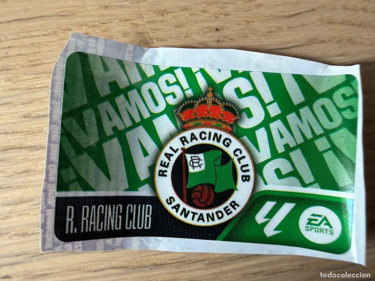 Cromos de f&uacute;tbol: VAMOS ESCUDO RACING SANTADER 26 27 2026 2027 LIGA EA SPORTS CHICLES CHICLE ESTE SIN PEGAR STICKER