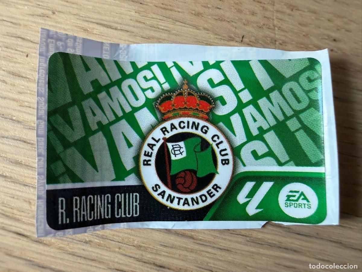 Cromos de f&uacute;tbol: VAMOS ESCUDO RACING SANTADER 26 27 2026 2027 LIGA EA SPORTS CHICLES CHICLE ESTE SIN PEGAR STICKER