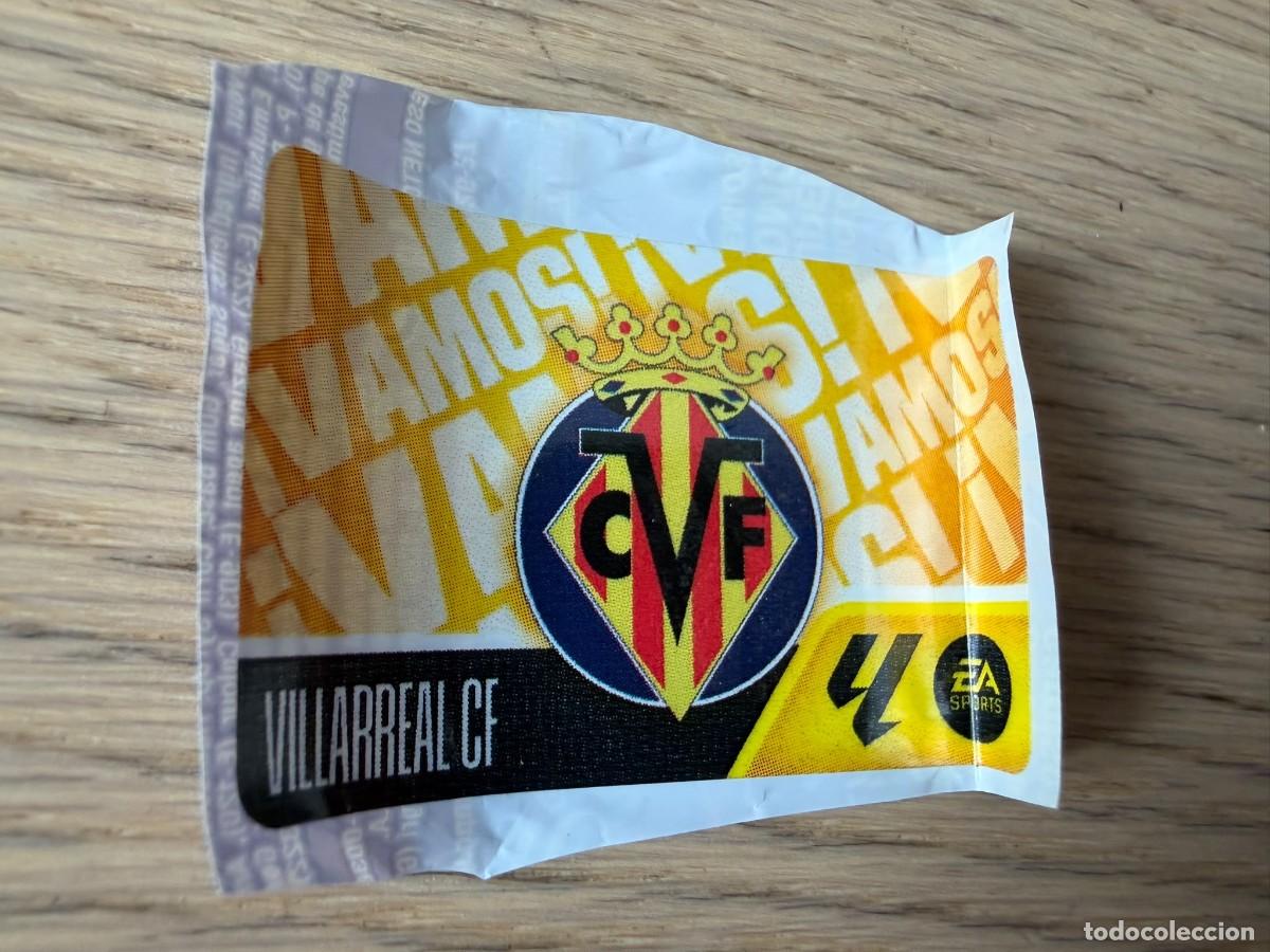 Cromos de f&uacute;tbol: VAMOS ESCUDO VILLARREAL 26 27 2026 2027 LIGA EA SPORTS CHICLES CHICLE ESTE SIN PEGAR STICKER