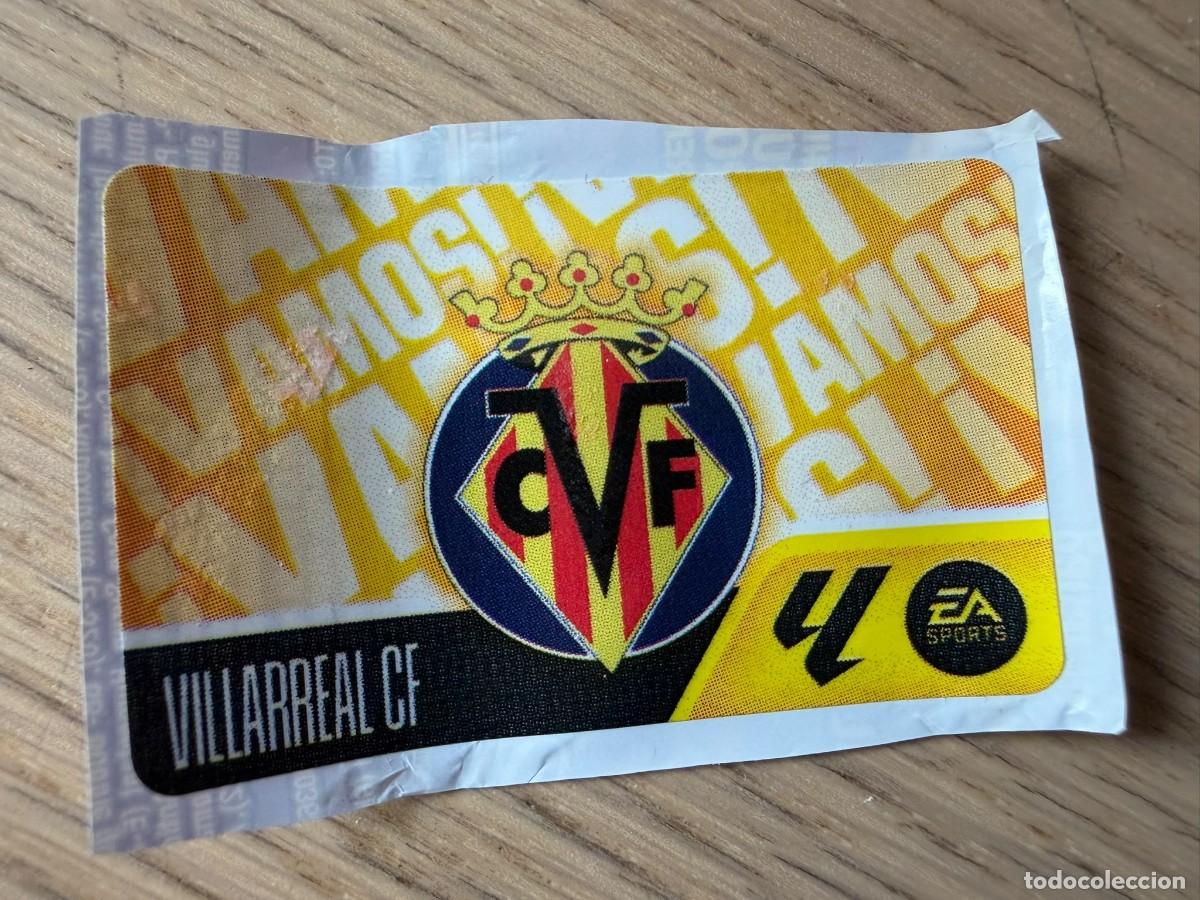 Cromos de f&uacute;tbol: VAMOS ESCUDO VILLARREAL 26 27 2026 2027 LIGA EA SPORTS CHICLES CHICLE ESTE SIN PEGAR STICKER