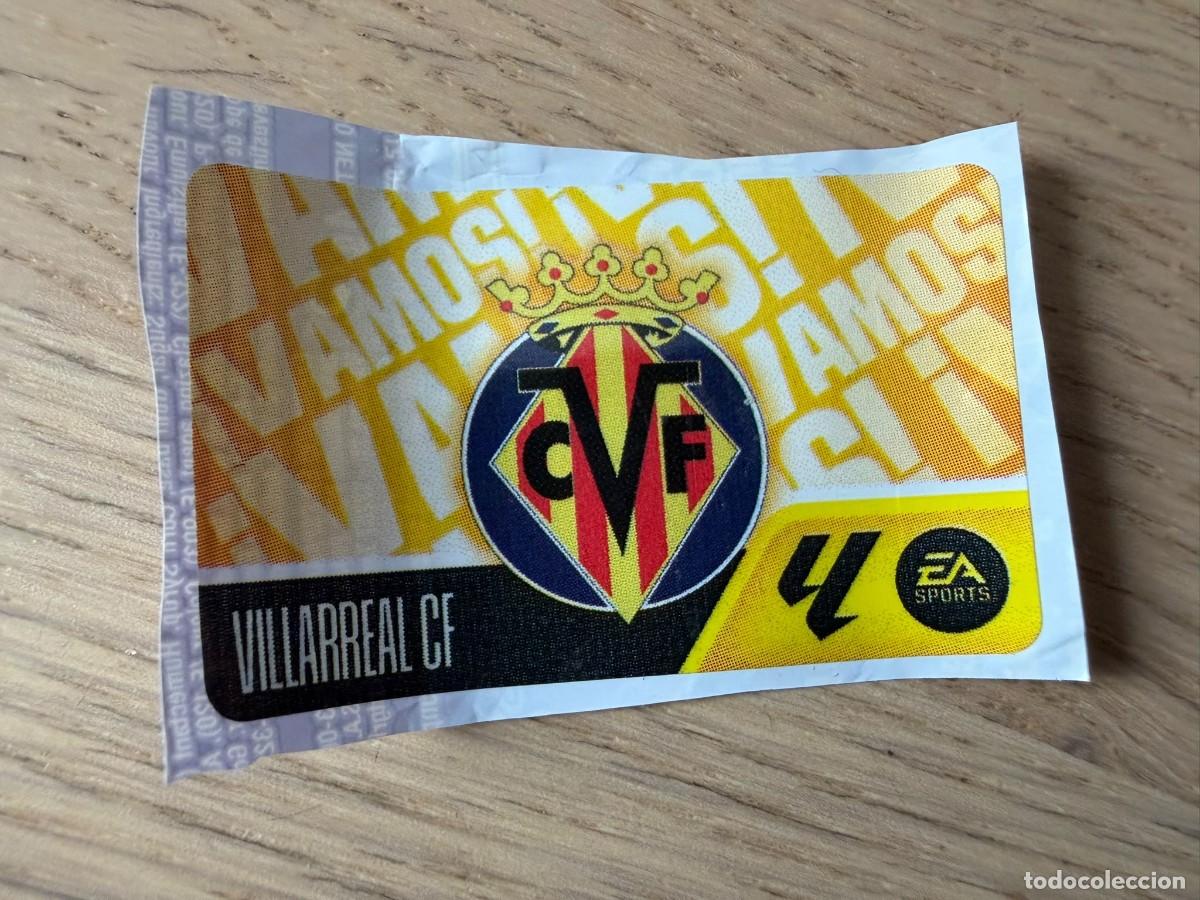 Cromos de f&uacute;tbol: VAMOS ESCUDO VILLARREAL 26 27 2026 2027 LIGA EA SPORTS CHICLES CHICLE ESTE SIN PEGAR STICKER